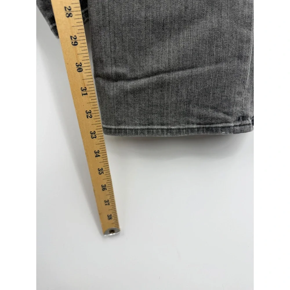 True Religion Danny Straight Jeans Mens 33 Gray Faded Whiskered MAXT36U24